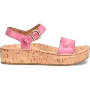 Born Sari Cork Flatform Sandals Pink‎ Leather Womens 9 EU 40